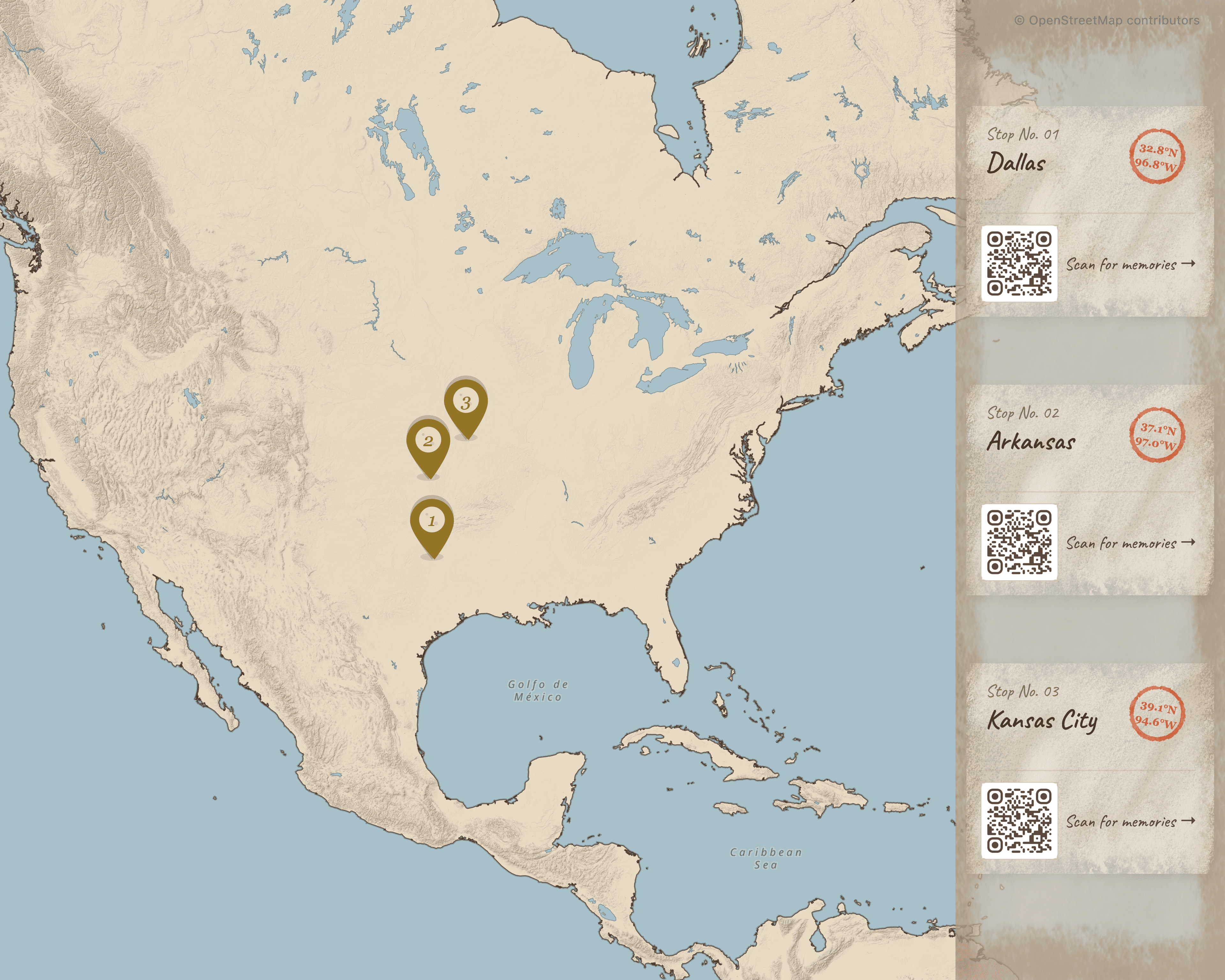 Visiting old friends map